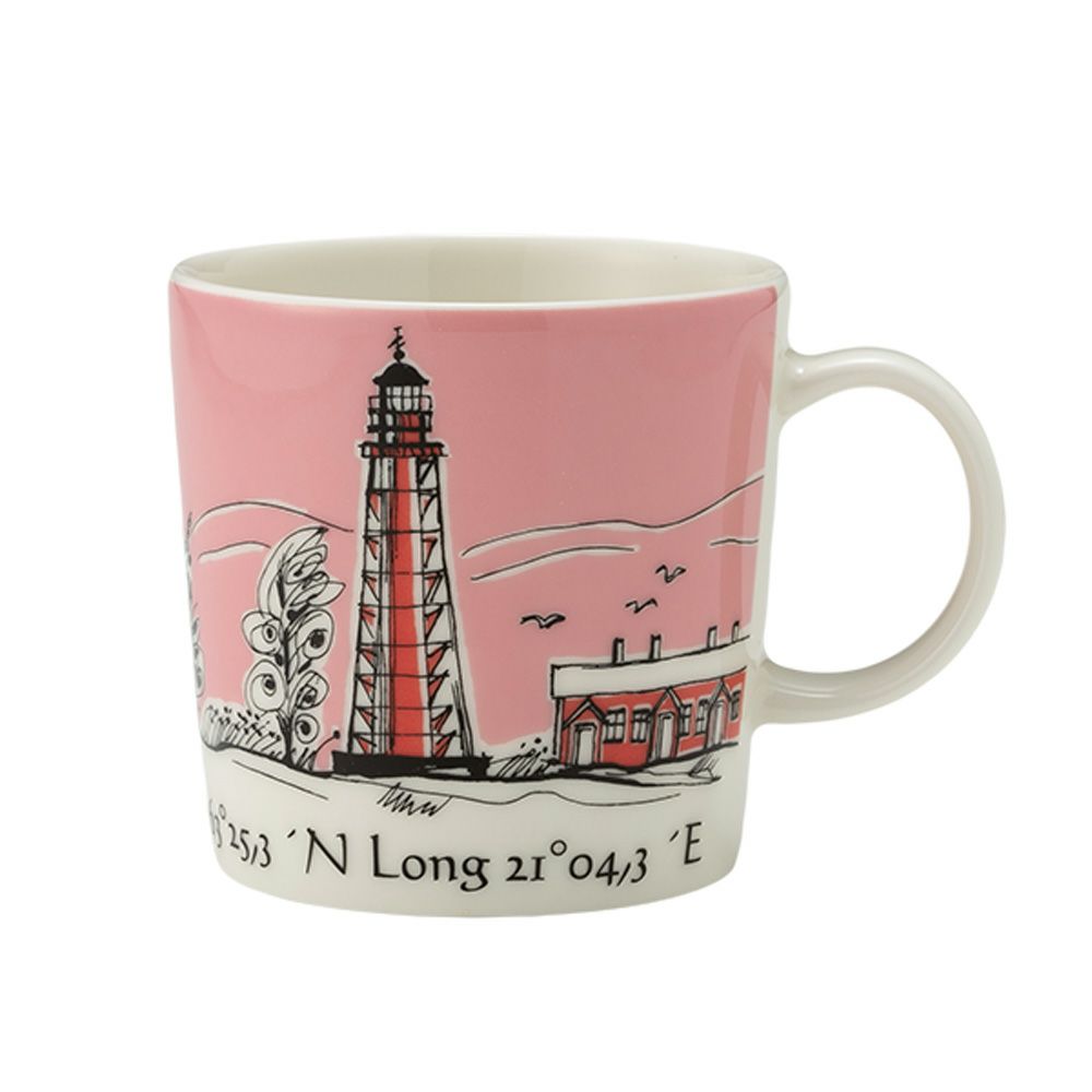 アラビア（ARABIA） 灯台マグ 300ml Valassaaret バラスサーレット（ピンク）