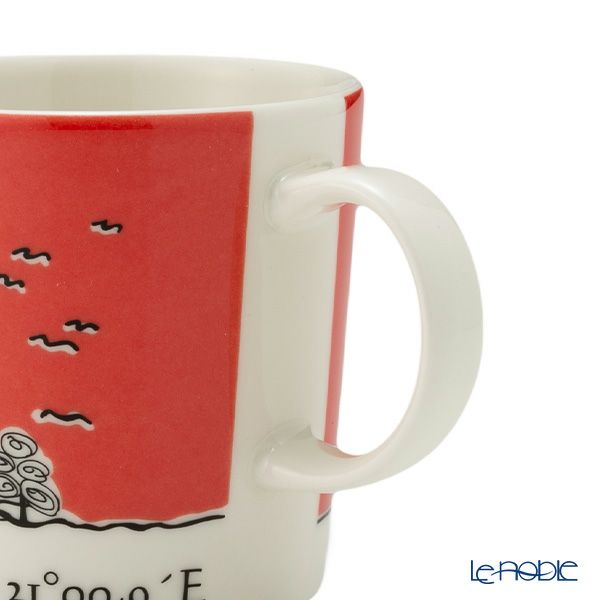 アラビア（ARABIA） 灯台マグ 300ml Isokari イソカリ（レッド）