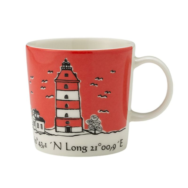 アラビア（ARABIA） 灯台マグ 300ml Isokari イソカリ（レッド）