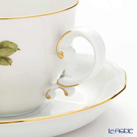 アウガルテン（AUGARTEN） シンプルブーケ（5052C） ピンクのバラ コーヒーカップ＆ソーサー 200ml（062モーツアルトシェイプ）