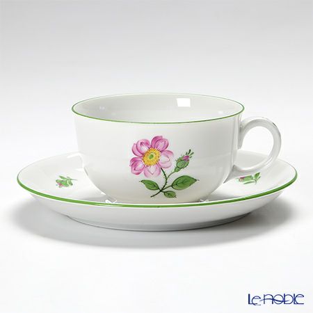 アウガルテン（AUGARTEN） ウィンナーフラワー（5089C） 野バラ ティーカップ＆ソーサー（S） 200ml（001）