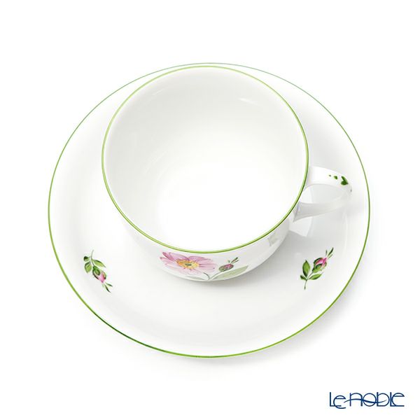 アウガルテン（AUGARTEN） ウィンナーフラワー（5089C） 野バラ ピンク コーヒーカップ＆ソーサー 200ml （001シューベルトシェイプ）