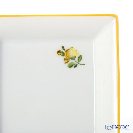 アウガルテン（AUGARTEN） プティットフルール（7096C） イエロー スクエアディッシュ 8×8cm（867）