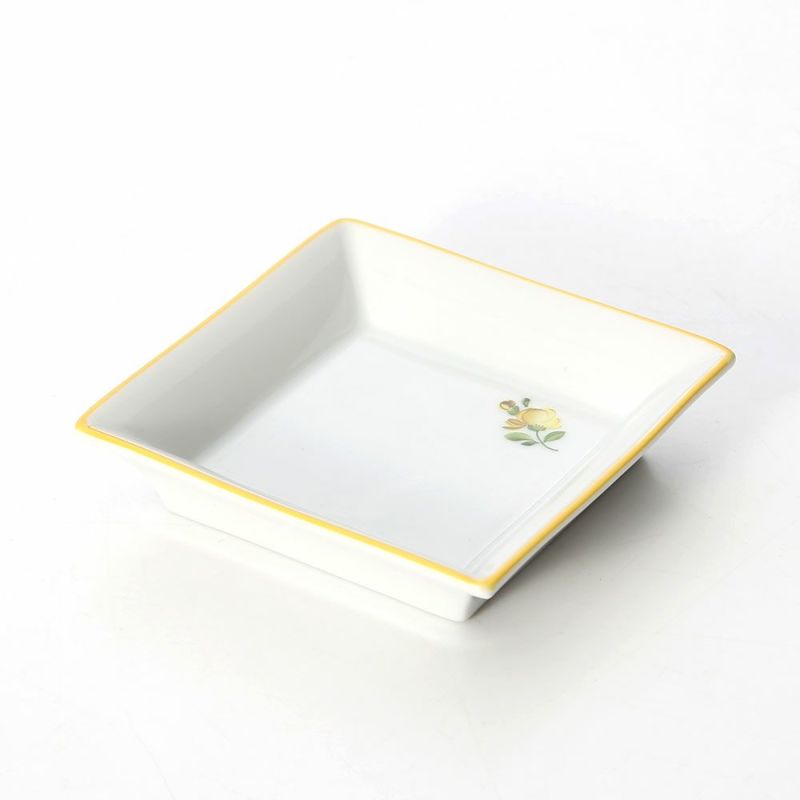 アウガルテン（AUGARTEN） プティットフルール（7096C） イエロー スクエアディッシュ 8×8cm（867）