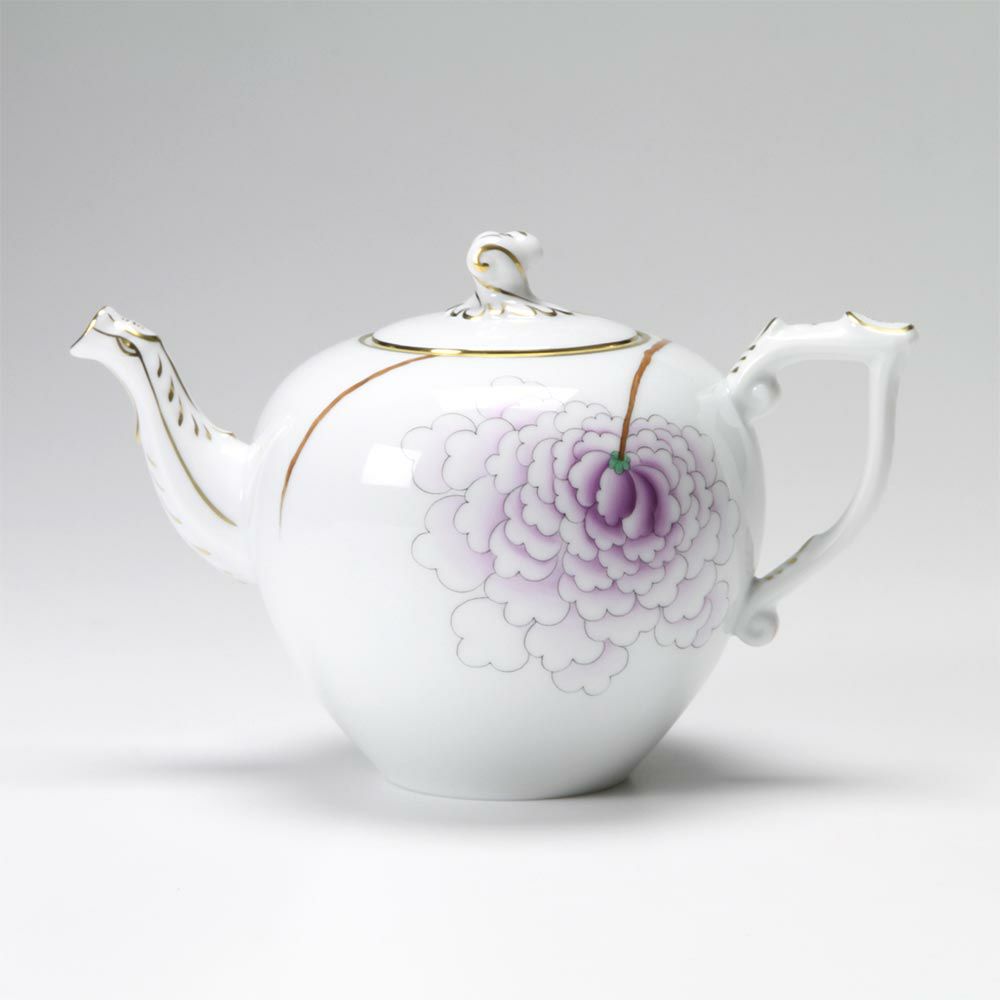 ヘレンド ピオニーライラック 20606-0-06 ティーポット（ツイスト） 800ml