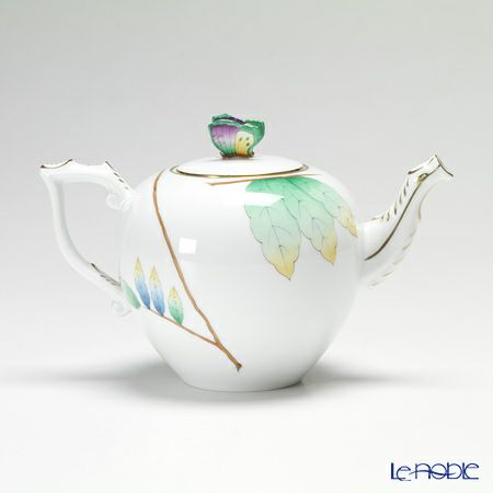 ヘレンド ピオニーライラック 20606-0-17 ティーポット（バタフライ） 800ml