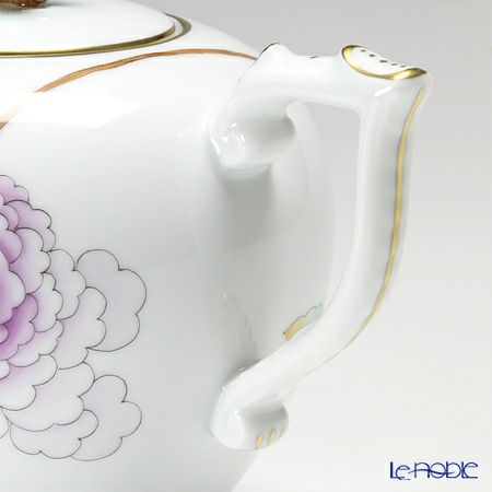 ヘレンド ピオニーライラック 20606-0-17 ティーポット（バタフライ） 800ml