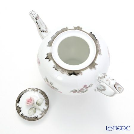 ヘレンド ヴィクトリア・プラチナ VBOG-X1-PT 00606-0-09 ティーポット ローズ 800ml