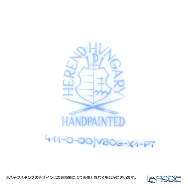 ヘレンド ヴィクトリア・プラチナ VBOG-X1-PT オーバルトレイ 32.5cm 持ち手付 00411-0-00