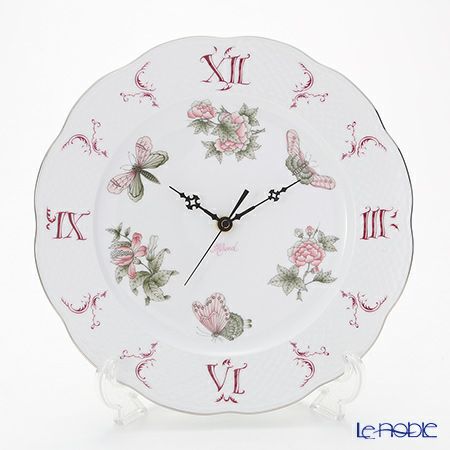 ヘレンド ヴィクトリア・プラチナ VBOG-X1-PT 00527-0-47 ウォールクロック 28.5cm