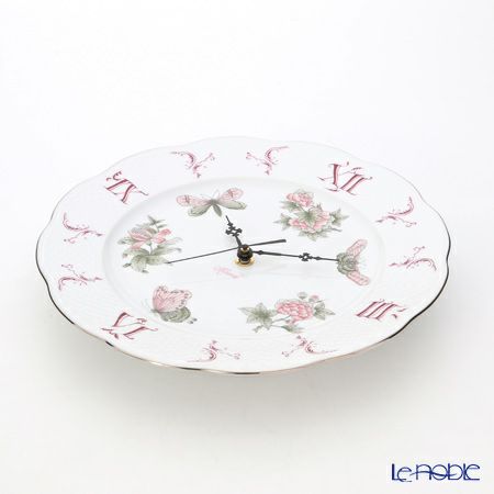 ヘレンド ヴィクトリア・プラチナ VBOG-X1-PT 00527-0-47 ウォールクロック 28.5cm