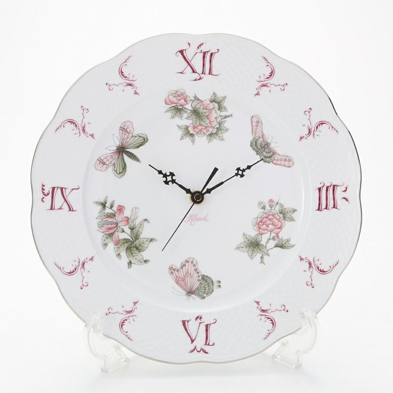 ヘレンド ヴィクトリア・プラチナ VBOG-X1-PT 00527-0-47 ウォールクロック 28.5cm