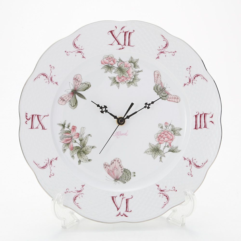 ヘレンド ヴィクトリア・プラチナ VBOG-X1-PT 00527-0-47 ウォールクロック 28.5cm