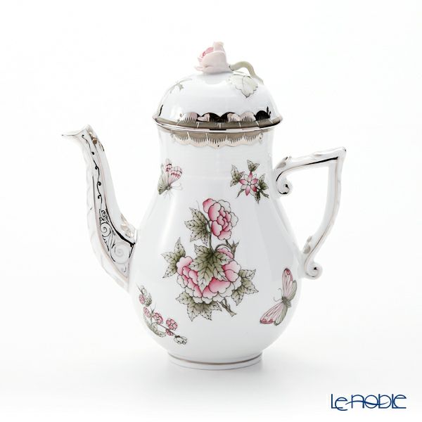 ヘレンド ヴィクトリア・プラチナ VBOG-X1-PT 00615-0-09 モカポット ローズ 400ml