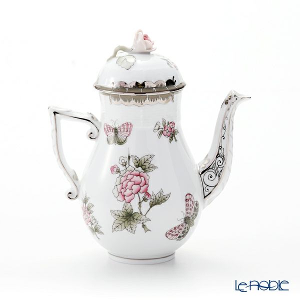 ヘレンド ヴィクトリア・プラチナ VBOG-X1-PT 00615-0-09 モカポット ローズ 400ml