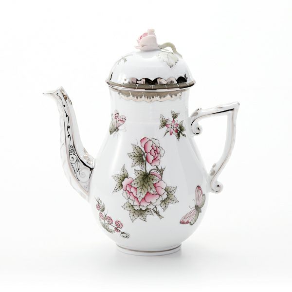 ヘレンド ヴィクトリア・プラチナ VBOG-X1-PT 00615-0-09 モカポット ローズ 400ml