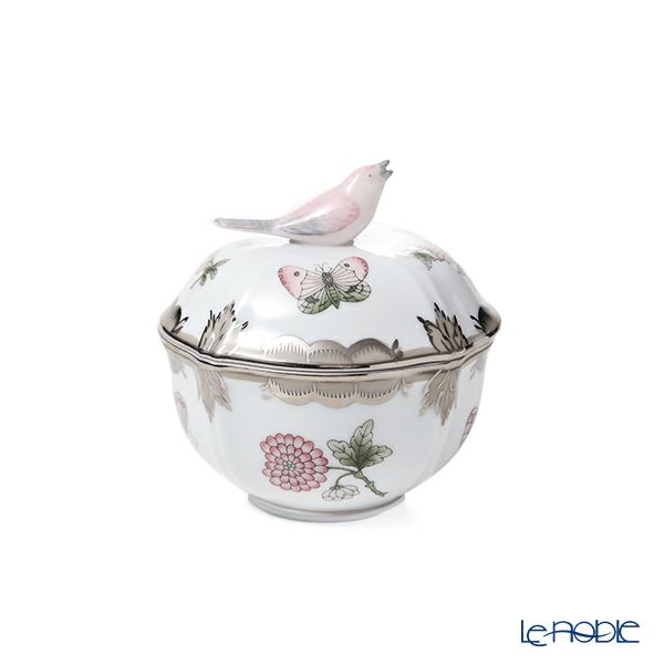 ヘレンド ヴィクトリア・プラチナ VBOG-X1-PT 小物入れ（バード） 04246-0-05