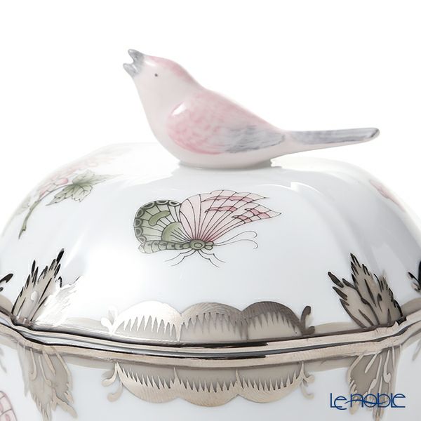 ヘレンド ヴィクトリア・プラチナ VBOG-X1-PT 小物入れ（バード） 04246-0-05