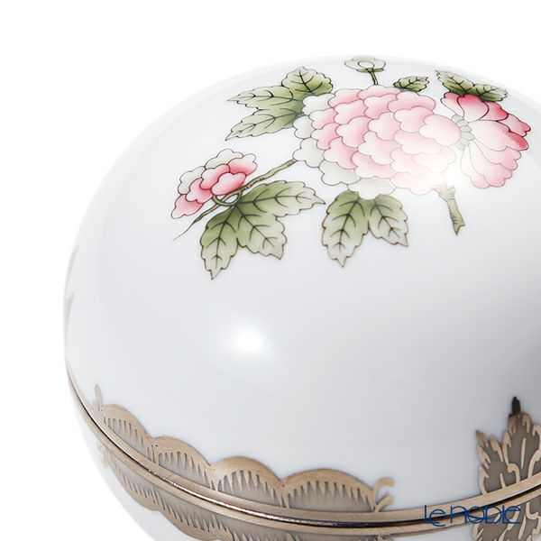 ヘレンド ヴィクトリア・プラチナ VBOG-X1-PT ラウンドボックス 8cm 06033-0-00