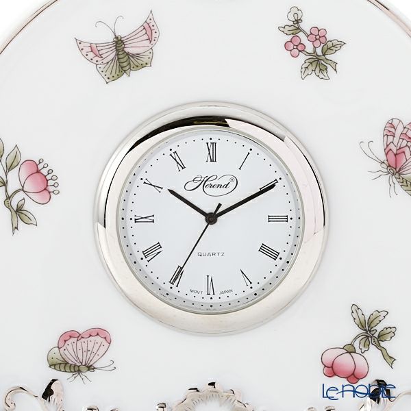 ヘレンド ヴィクトリア・プラチナ VBOG-X1-PT 08083-0-00 テーブルクロック 12.5cm