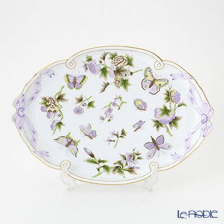 ヘレンド ロイヤルガーデン EVICT1 00400-0-00 パーティートレイ 38cm グリーン