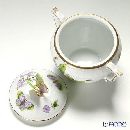 ヘレンド ロイヤルガーデン EVICT1 00472-0-17 シュガーポット チョウ 200ml グリーン