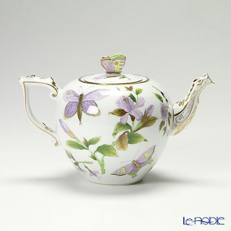 ヘレンド ロイヤルガーデン EVICT1 00606-0-17 ティーポット チョウ 800ml グリーン