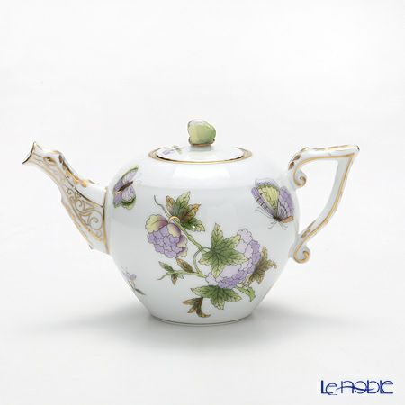 ヘレンド ロイヤルガーデン EVICT1 00608-0-17 ティーポット チョウ 400ml グリーン