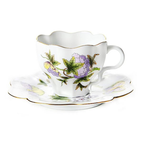 ヘレンド ロイヤルガーデン EVICT1 04740-0-00 ティーカップ＆ソーサー 200ml グリーン