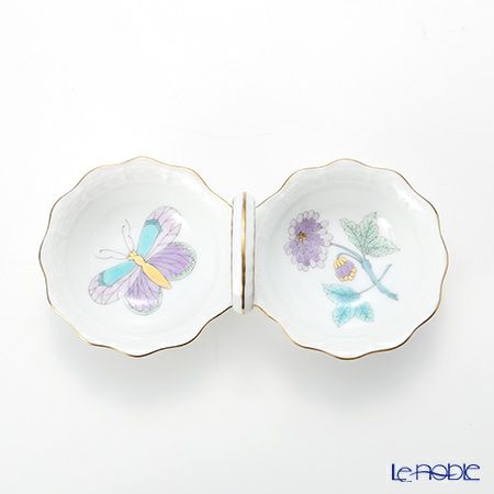 ヘレンド ロイヤルガーデン EVICT2 00253-0-00 ジャム・マーマレード 14cm ターコイズ