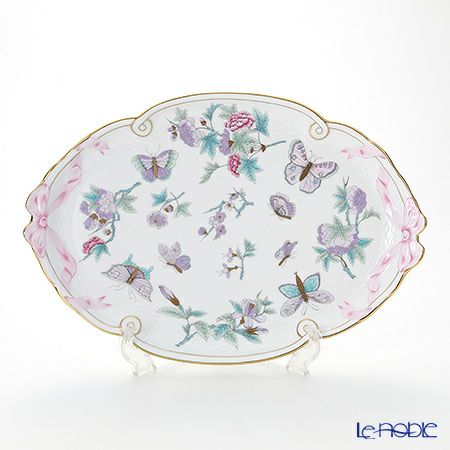 ヘレンド ロイヤルガーデン EVICT2 00400-0-00 パーティートレイ 38cm ターコイズ