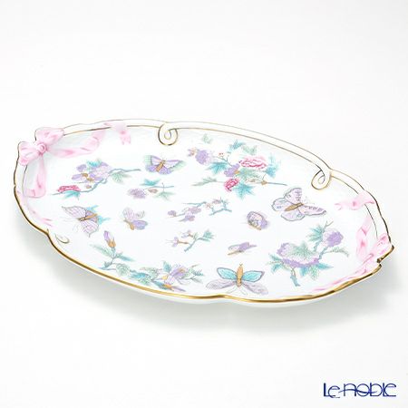 ヘレンド ロイヤルガーデン EVICT2 00400-0-00 パーティートレイ 38cm ターコイズ