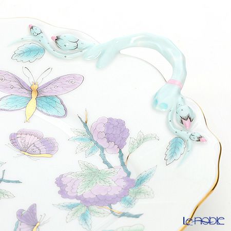 ヘレンド ロイヤルガーデン EVICT2 00430-0-00 ケーキプレート（スクエア） 29cm ターコイズ