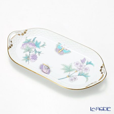 ヘレンド ロイヤルガーデン EVICT2 00437-0-00 サービストレイ 23cm ターコイズ