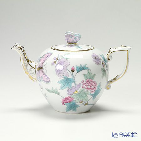 ヘレンド ロイヤルガーデン EVICT2 00606-0-17 ティーポット チョウ 800ml ターコイズ