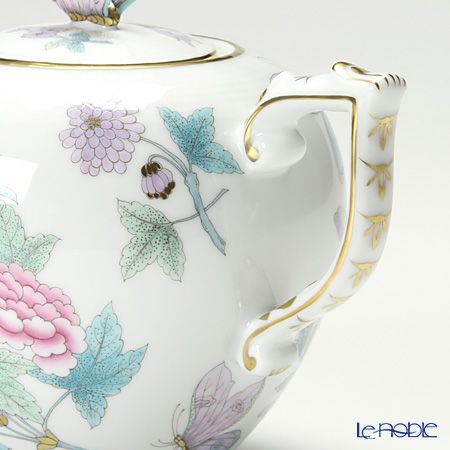 ヘレンド ロイヤルガーデン EVICT2 00606-0-17 ティーポット チョウ 800ml ターコイズ