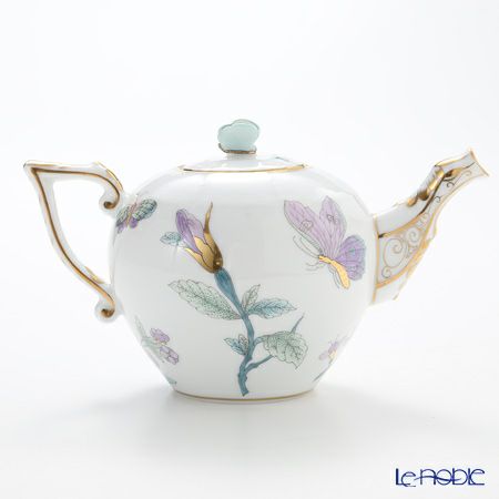 ヘレンド ロイヤルガーデン EVICT2 00608-0-17 ティーポット チョウ 400ml ターコイズ