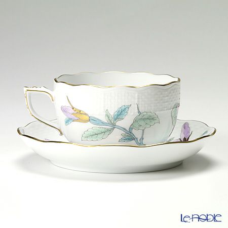 ヘレンド ロイヤルガーデン EVICT2 00724-0-00 ティーカップ＆ソーサー 200ml ターコイズ