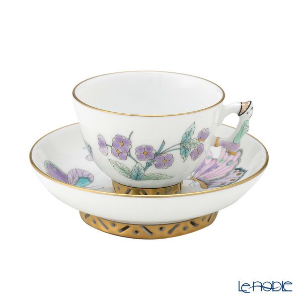 ヘレンド ロイヤルガーデン EVICT2 03371-0-21 スモールカップ＆ソーサー ターコイズ