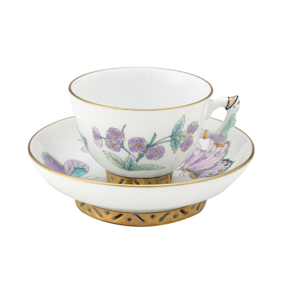 ヘレンド ロイヤルガーデン EVICT2 03371-0-21 スモールカップ＆ソーサー ターコイズ