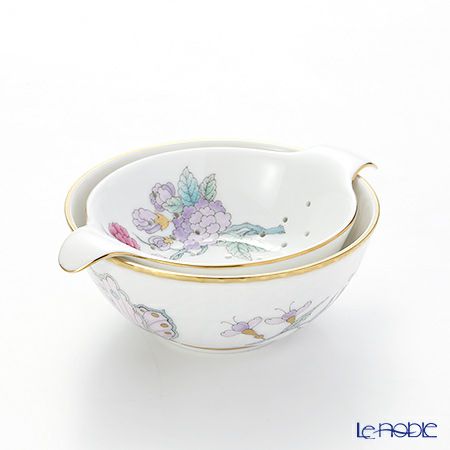 ヘレンド ロイヤルガーデン EVICT2 01453／1454 ティーストレーナー／ボウル ターコイズ