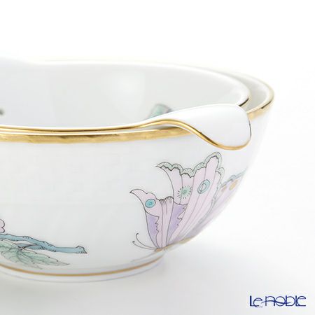 ヘレンド ロイヤルガーデン EVICT2 01453／1454 ティーストレーナー／ボウル ターコイズ