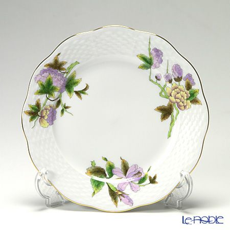 ヘレンド ロイヤルガーデン EVICTF1（フラワー） 00517-0-00 プレート 19cm グリーン