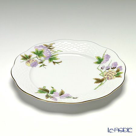 ヘレンド ロイヤルガーデン EVICTF1（フラワー） 00517-0-00 プレート 19cm グリーン