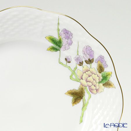 ヘレンド ロイヤルガーデン EVICTF1（フラワー） 00517-0-00 プレート 19cm グリーン