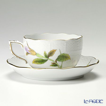 ヘレンド ロイヤルガーデン EVICTF1（フラワー） 00724-0-00 ティーカップ＆ソーサー 200ml グリーン