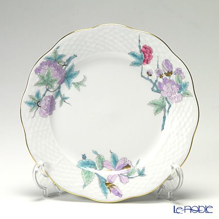 ヘレンド ロイヤルガーデン EVICTF2（フラワー） 00517-0-00 プレート 19cm ターコイズ