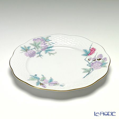 ヘレンド ロイヤルガーデン EVICTF2（フラワー） 00517-0-00 プレート 19cm ターコイズ