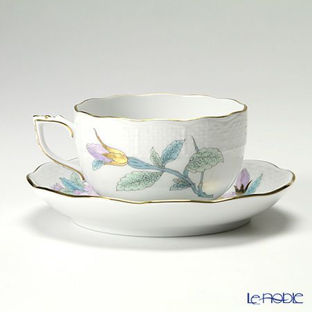 ヘレンド ロイヤルガーデン EVICTF2（フラワー） 00724-0-00 ティーカップ＆ソーサー 200ml ターコイズ