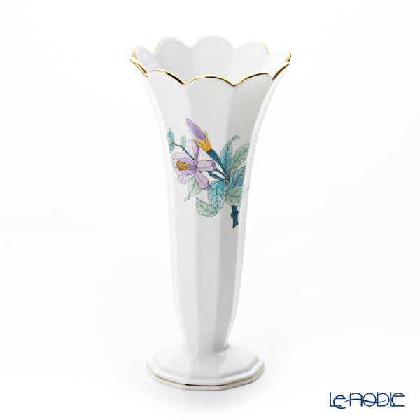 ヘレンド ロイヤルガーデン EVICTF2（フラワー） 07075-0-00 ベース 22cm ターコイズ